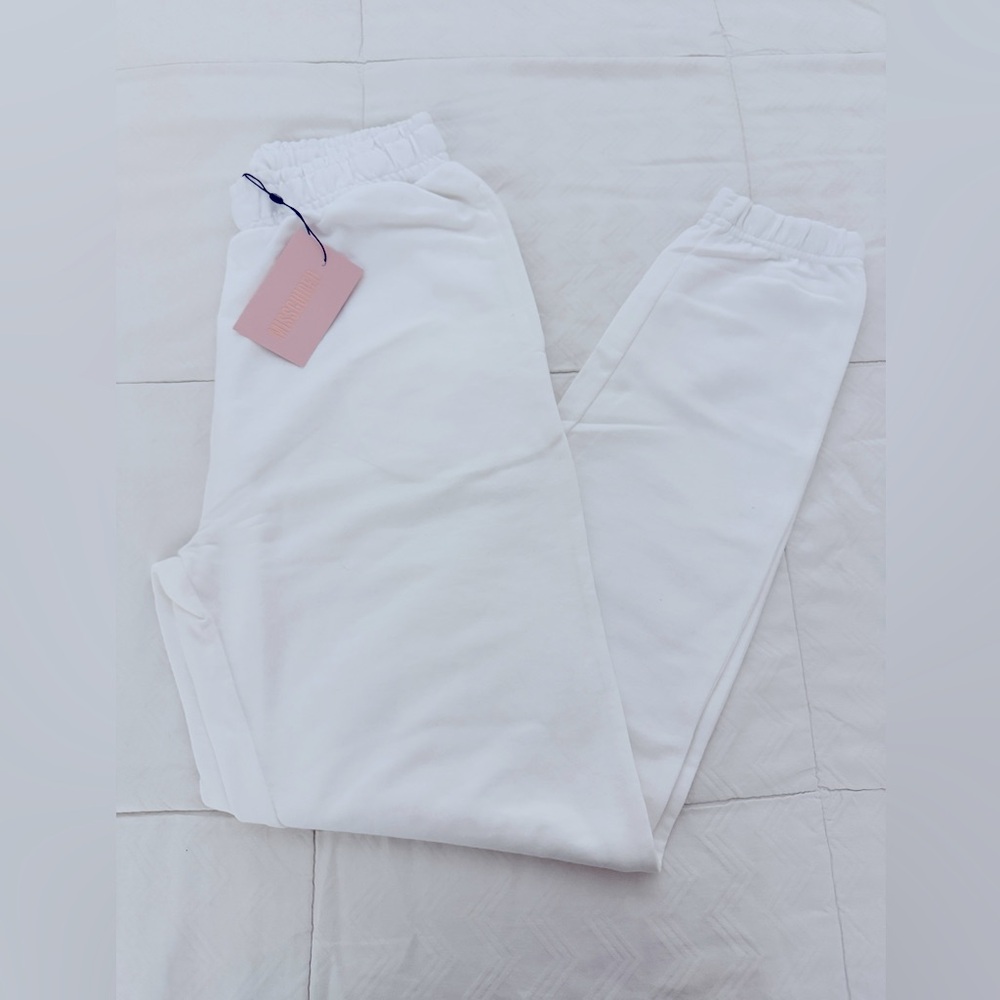 Missguided White Jogger Pants
